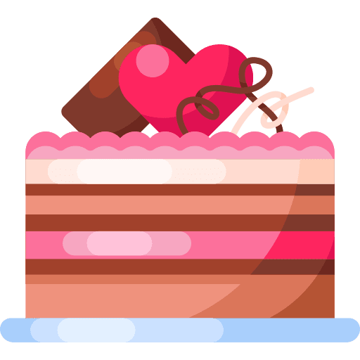 Cake cake heart dessert icon