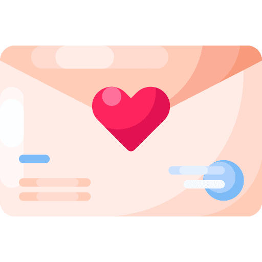 Mail love paper love letter icon