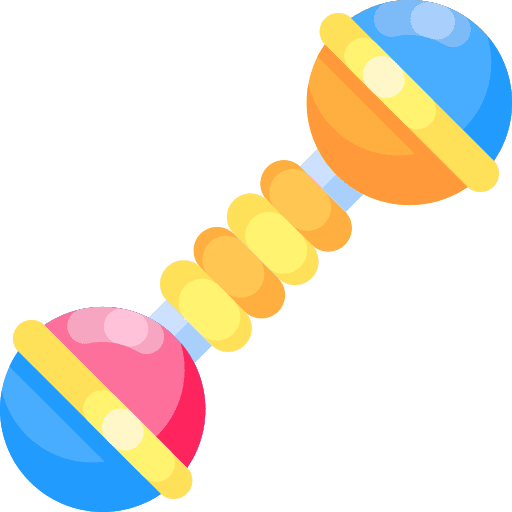 Baby rattle children toy baby icon