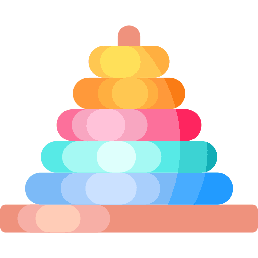 Pyramid game hoop rings icon