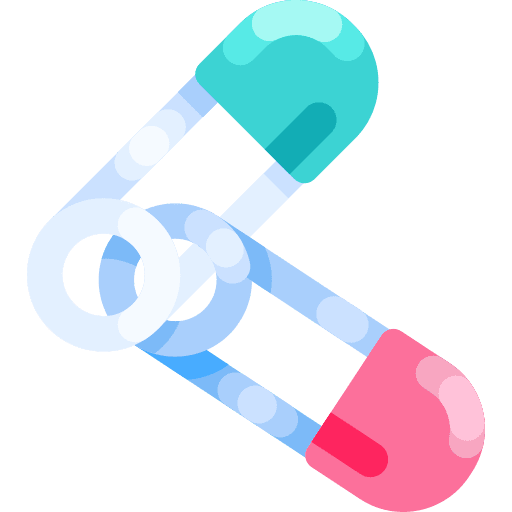 Safety pin clothes pin kid clip icon