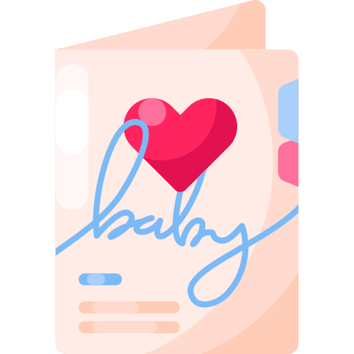 Invitation card newborn child icon
