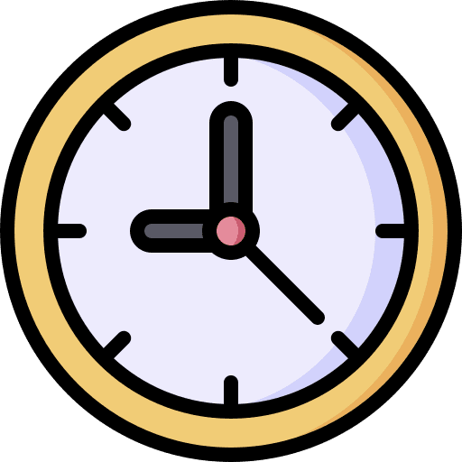 Clock time and date clock wall clock icon
