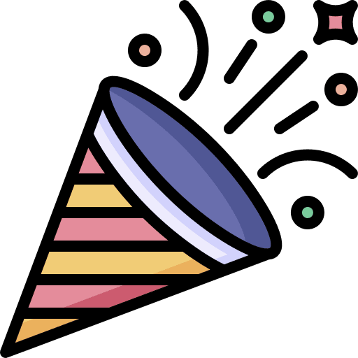 Confetti birthday fun birthday and party icon