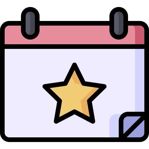 Calendar time and date calendar show icon