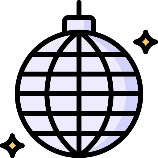 Disco ball dance birthday and party disco ball icon