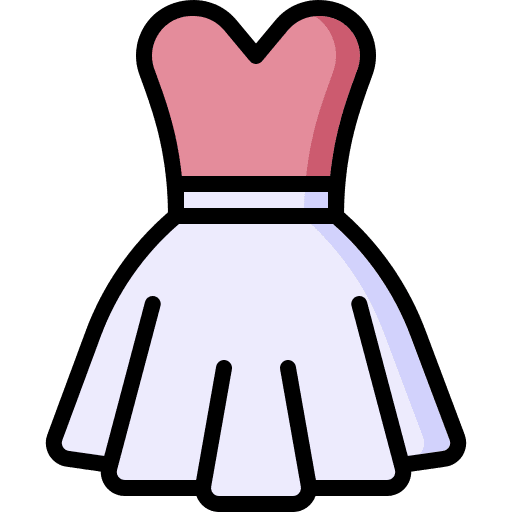 Dress femenine garment elegant icon