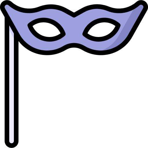Eye mask birthday and party carnival party icon