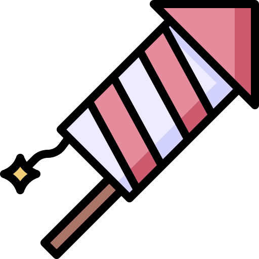 Firecracker rocket celebration petard icon