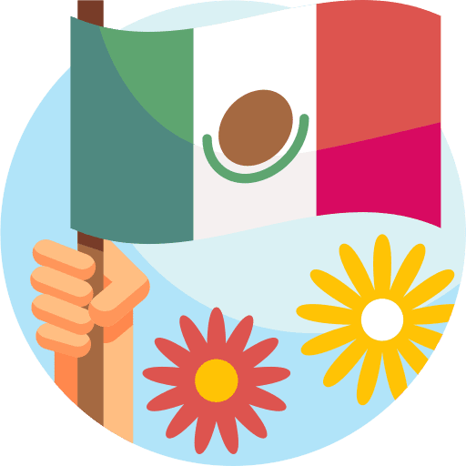 Flag mexico flower flags icon