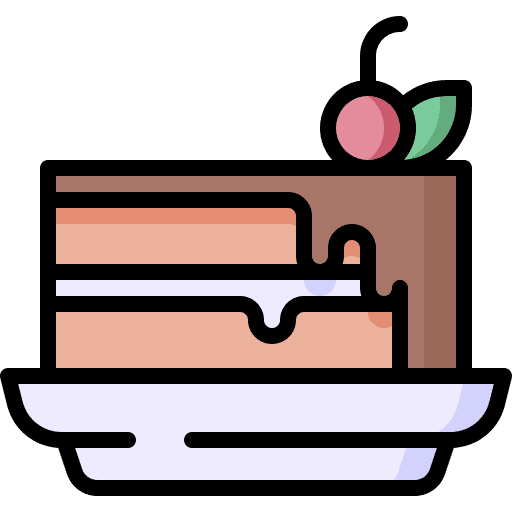 Piece of cake sweet bakery dessert icon