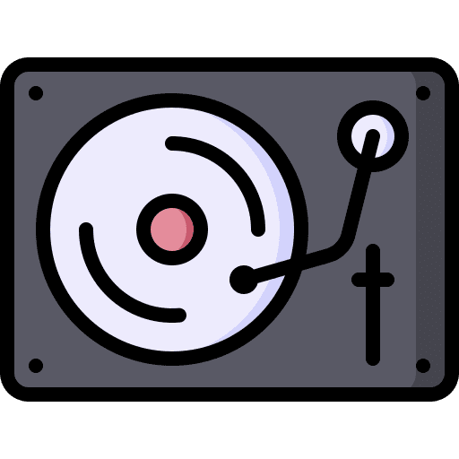 Vinyl player electronics turntable music player icon
