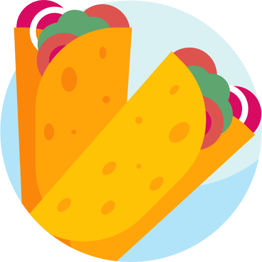 Burrito gastronomy traditional mexican food icon