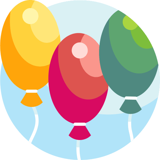 Balloon festival decoration fun icon