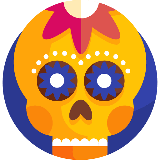 Mexican skull mexico catrina dia de muertos icon