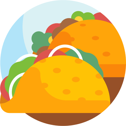 Taco traditional mexican food taco icon