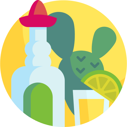 Tequila bottle alcoholic drink mexican icon