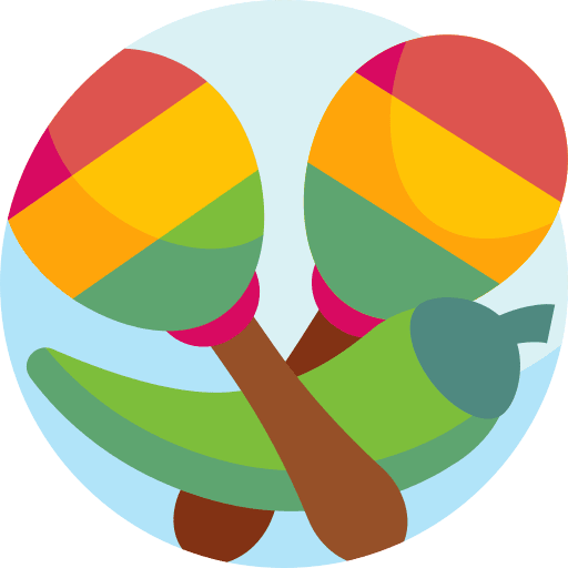 Cinco de mayo mexican food musical instrument cultures icon