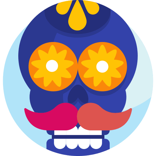 Mexican skull cultures dia de muertos traditional icon