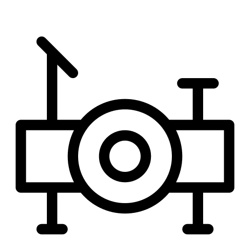 Drum set drum orchestra cultures icon