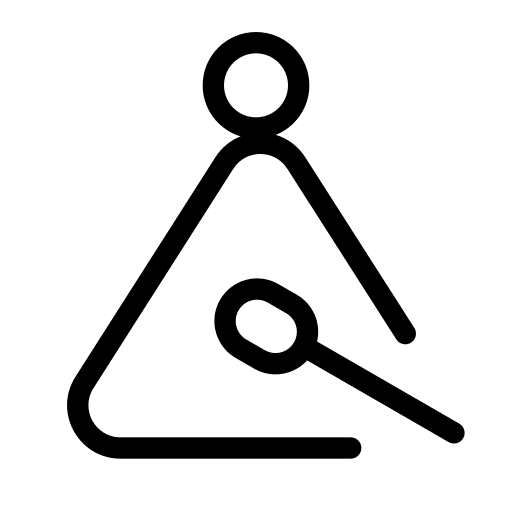 Alert bell warning triangle icon