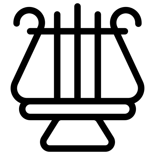 Harp musical instrument sharp harp icon