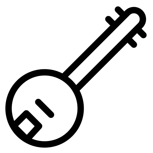 Banjo musical instrument guitar string instrument icon