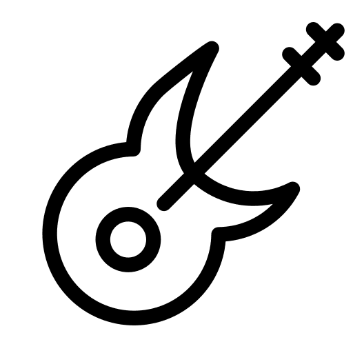 Bass string instrument music and multimedia rock icon