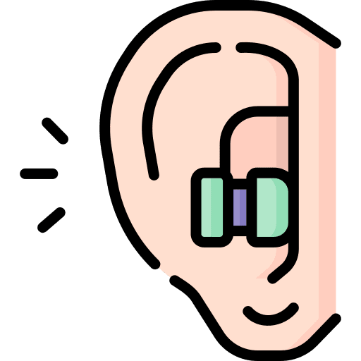 Ear plug travel relax music icon