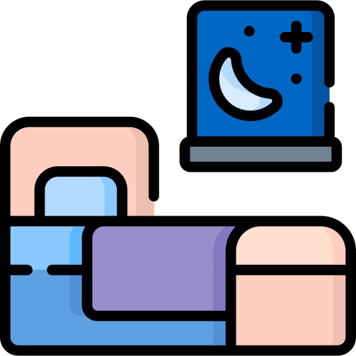 Sleeping sleep time wellness icon