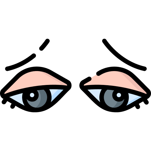 Sleepy wellness visualization eyes icon