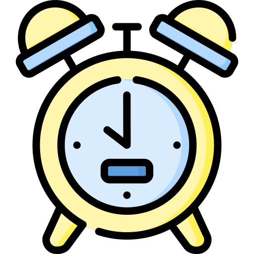 Alarm clock time wake up tool icon