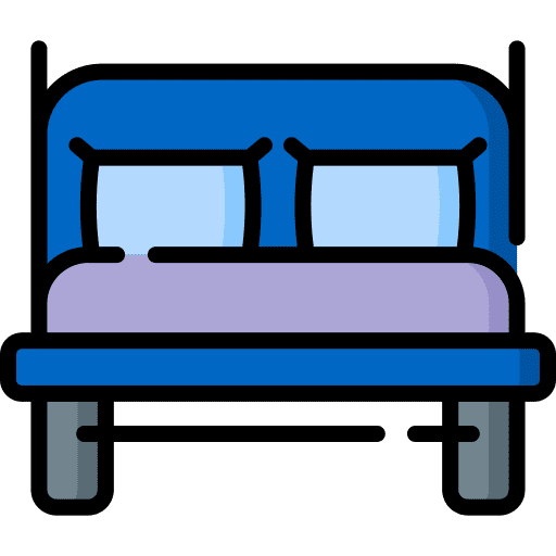 Double bed queen couple house things icon