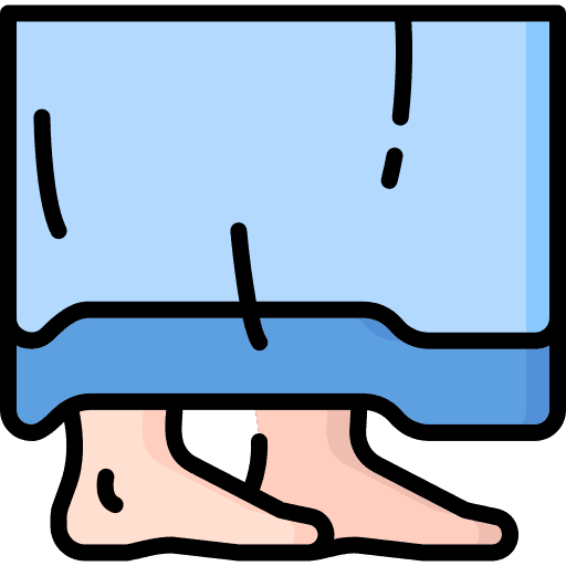 Blanket sleeping feet wellness icon