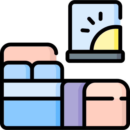 Nap relaxing bed sleeping icon