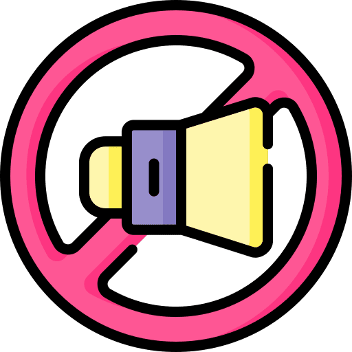 Quiet quiet no talking prohibition icon