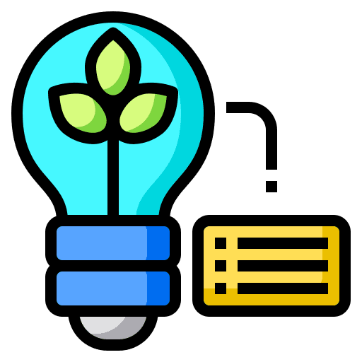 Bulb sprout idea data icon