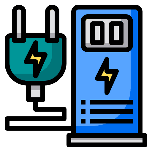 Charging station power station electric charge electric station icon