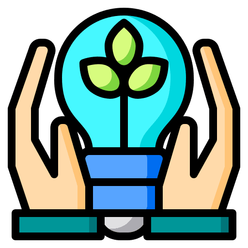 Eco friendly green power ecology and environment care icon