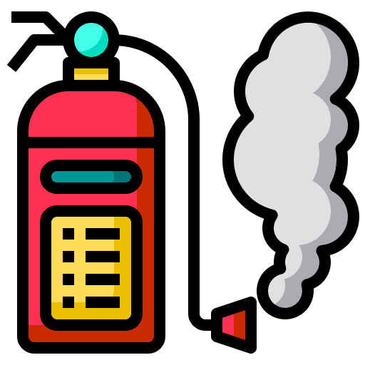 Fire extinguisher security gas emergency icon
