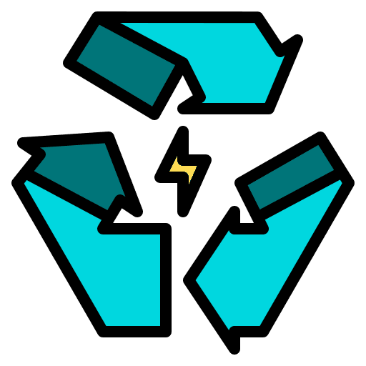 Recycle renewable energy save energy ecology and environment icon