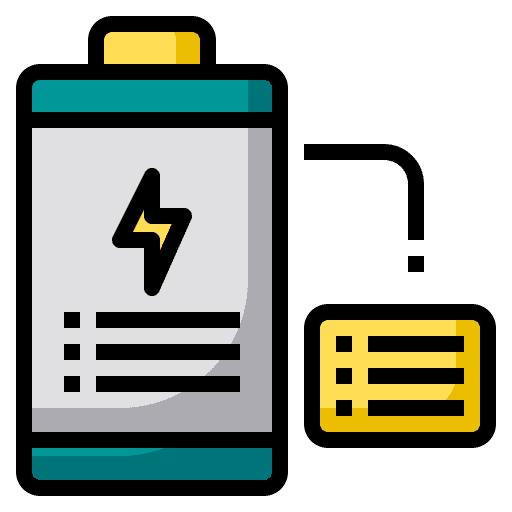Battery technology information status icon