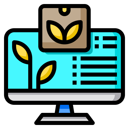 Computer computer ecology and environment sprout icon