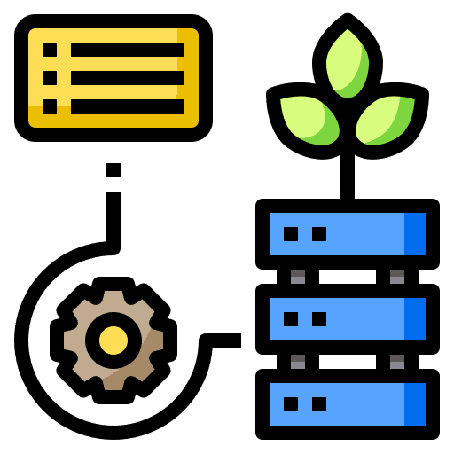 Server setting server gear icon
