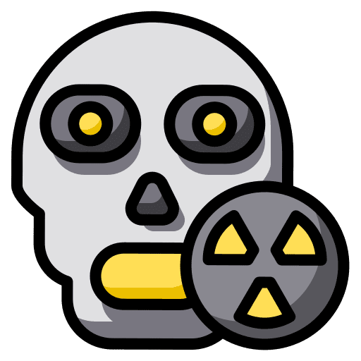 Skull pollution death radiation icon