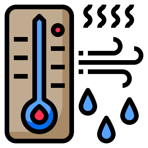 Temperature weather thermometer forecast icon