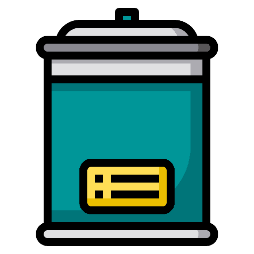 Waste bin trash can garbage icon