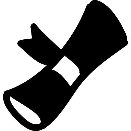 Diploma hand drawn roll education hand drawn graduation icon