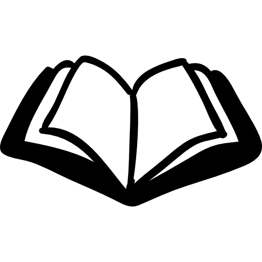 Book hand drawn opened tool opened books reading icon