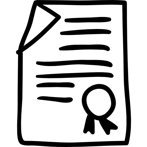 Certificate of education hand drawn certificates diplomas diploma icon